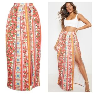 BRAND NEW floral print maxi skirt